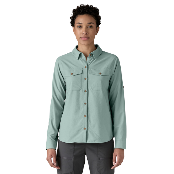 Patagonia Women's LS Self Guided Sun Shirt / Thermal Blue