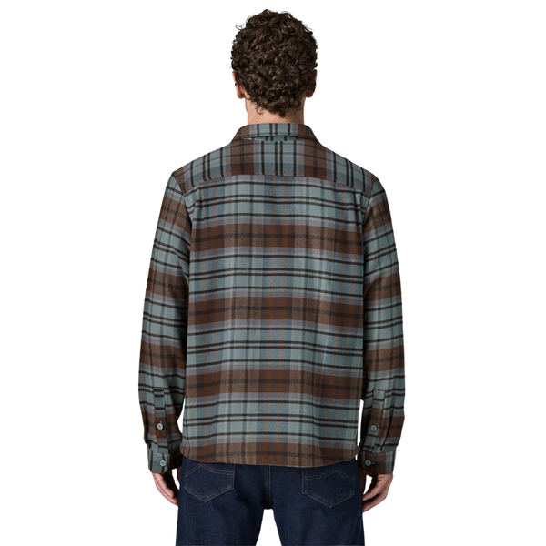 Patagonia Men's LS Fjord Flannel Shirt / Rising Storm - Weathered Stone