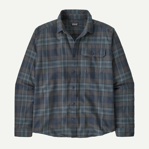 Patagonia Men's LS Lightweight Fjord Flannel Shirt / Smolder Blue