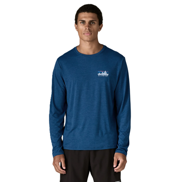 Patagonia Men's LS Cap Cool Daily Shirt / '73 Skyline - Clement Blue X-Dye