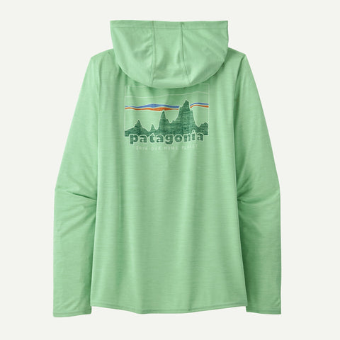Patagonia Women's Capilene® Cool Daily Graphic Hoody / '73 Skyline: Rinsed Green X-dye