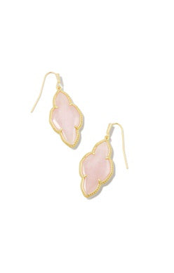 Kendra Scott Abbie Gold Rose Quartz Drop Earrings
