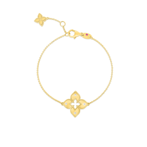Roberto Coin Diamond Petite Venetian Princess 18kt Yellow Bracelet
