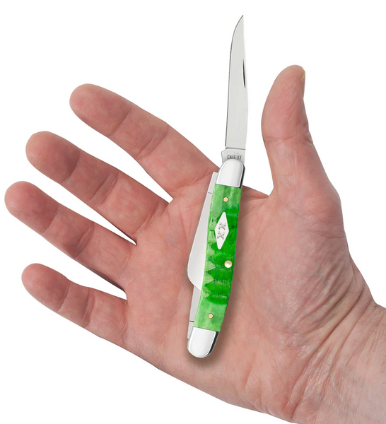 Case First Production Run Gator Jig Bright Green Bone Medium Stockman Pocket Knife