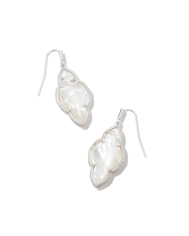 Kendra Scott Abbie Silver Ivory MOP Drop Earrings