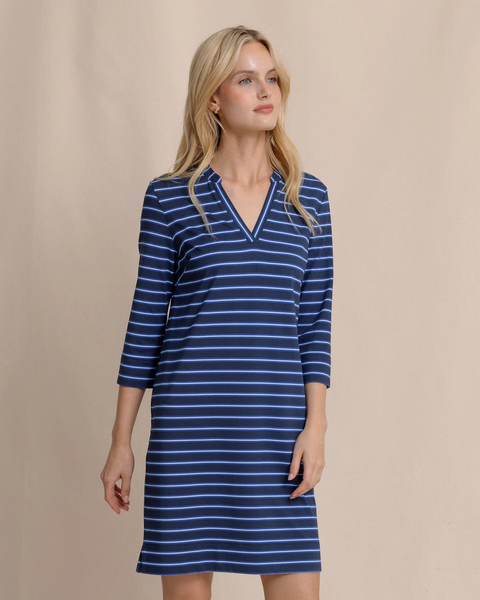 Southern Tide Women's Alicia Stripe Dress / Dress Blue