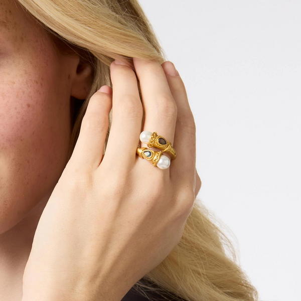 Julie Vos Baroque Demi Wrap Pearl Ring