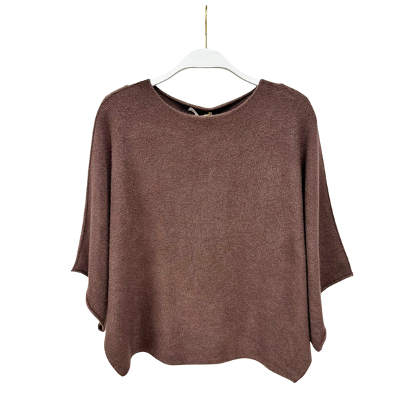 Milio Milano Crew Neck Batwing Sleeve Knit Top