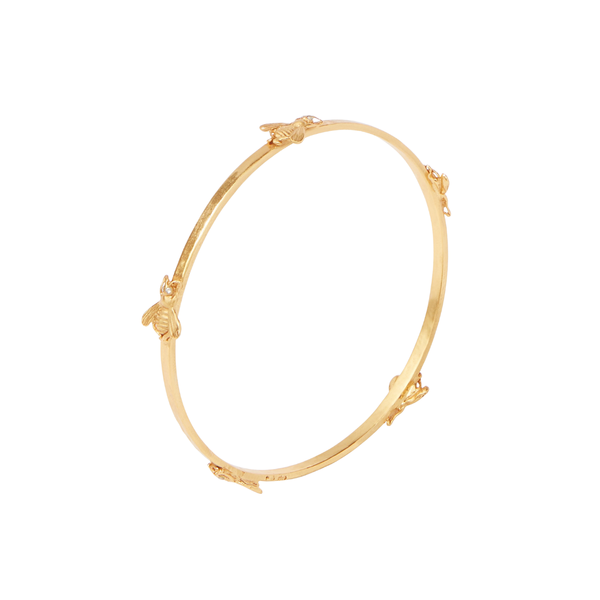 Julie Vos Gold Bee Bangle Bracelet