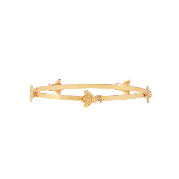 Julie Vos Gold Bee Bangle Bracelet