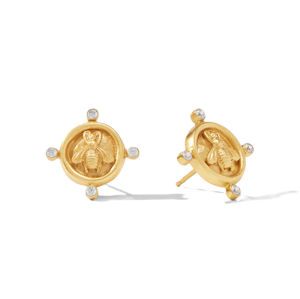 Julie Vos Bee Cameo Stud Earrings