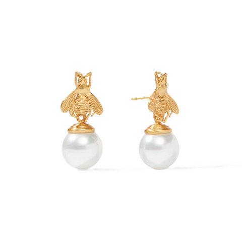Julie Vos Bee Pearl Drop Earrings