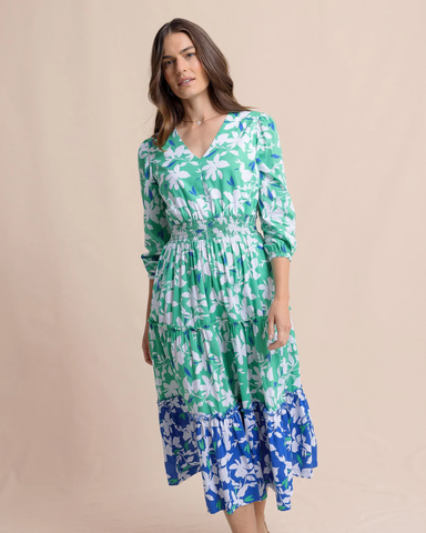 Southern Tide Women's Blaire Blossom Bay Printed Maxi Dress / Simply Green