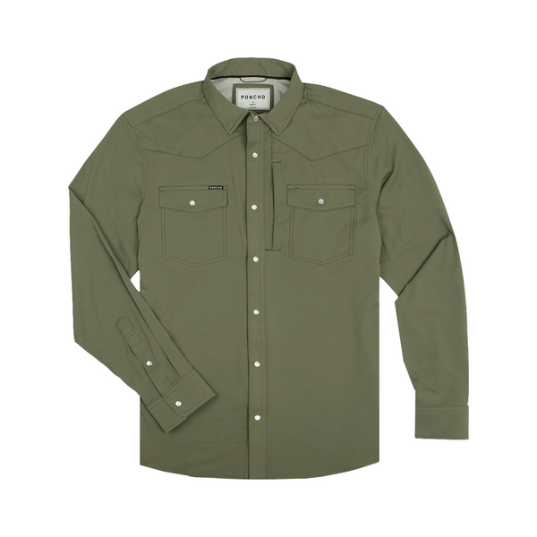 Poncho Men's Long Sleeve Western Shirt