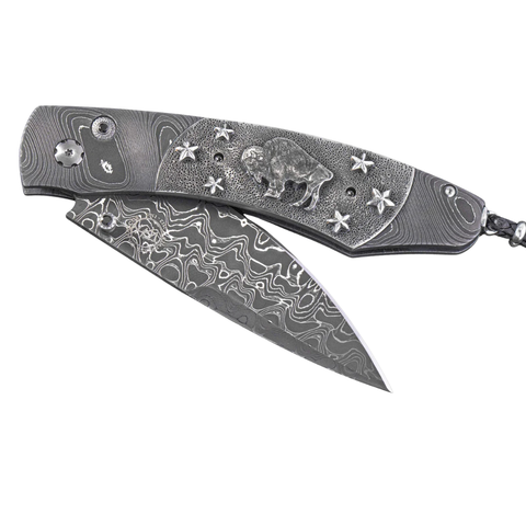William Henry B12 Buffalo Nickel V Pocket Knife #15/250