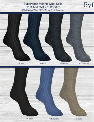 Byford Superwash  Merino Mid-calf Dress Sock