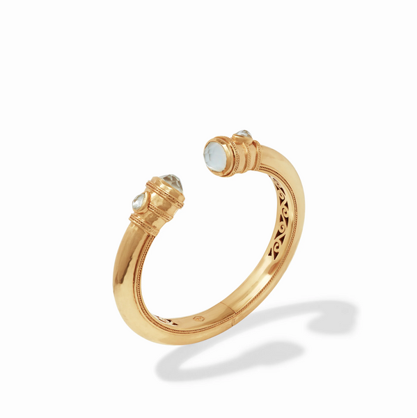 Julie Vos Cannes Demi Iridescent Clear Crystal Cuff