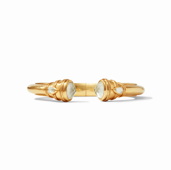 Julie Vos Cannes Demi Iridescent Clear Crystal Cuff