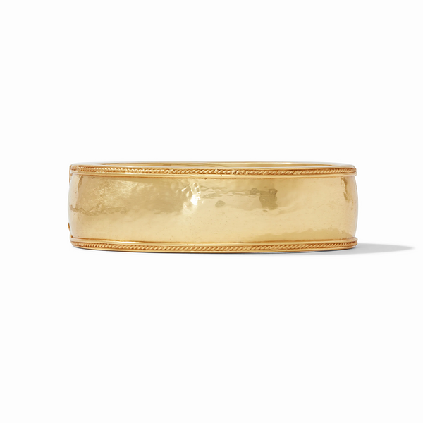 Julie Vos Cannes Gold Statement Hinge Bangle Bracelet