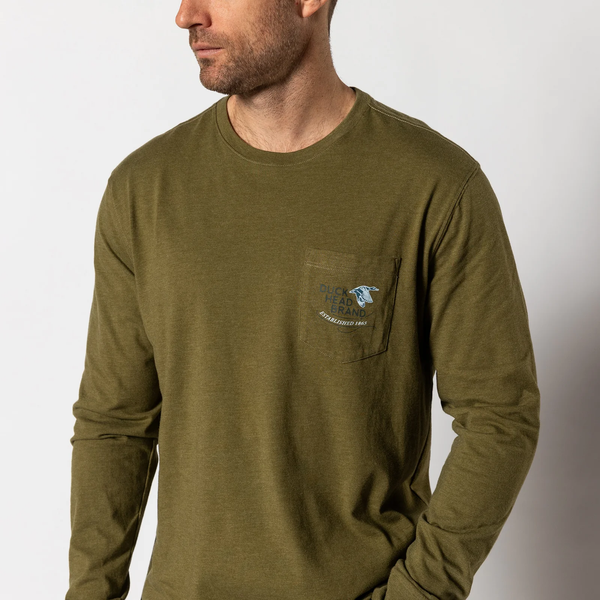 Duck Head Original Canvas Clothier T-shirt / Moss Green Heather