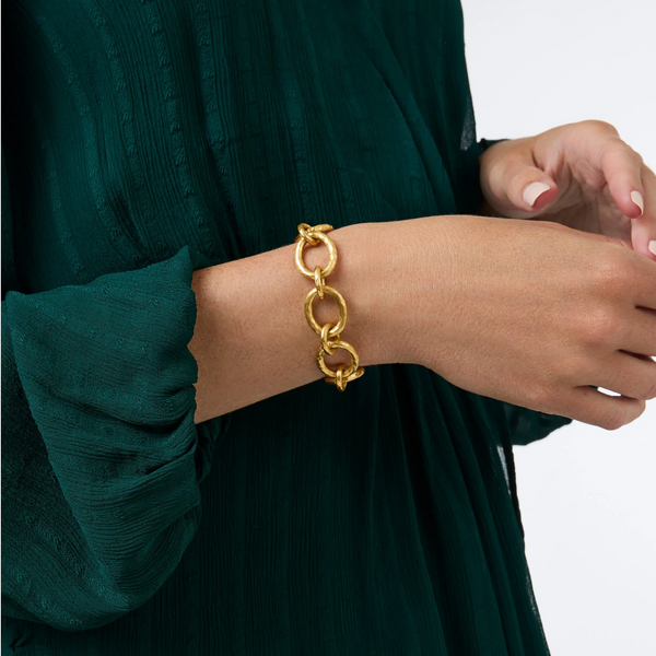 Julie Vos Catalina Demi Gold Link Bracelet