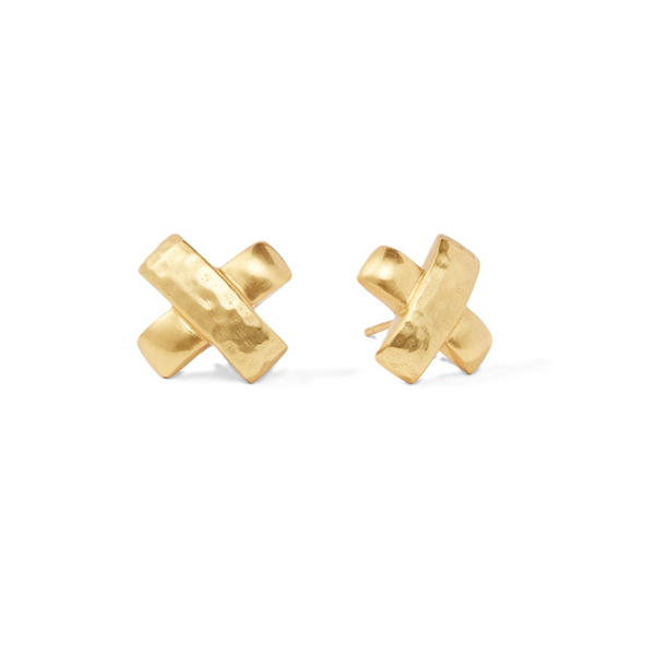 Julie Vos Catalina X Stud Earrings / Gold