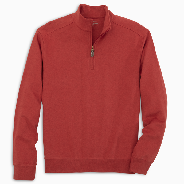 Andy Thornal Men's 1/4 Long Sleeve Pullover- Crimson Red 160510-50