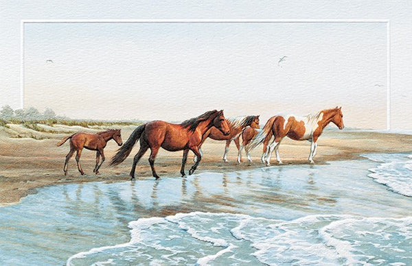Pumpernickel Press Card - Chincoteague Ponies