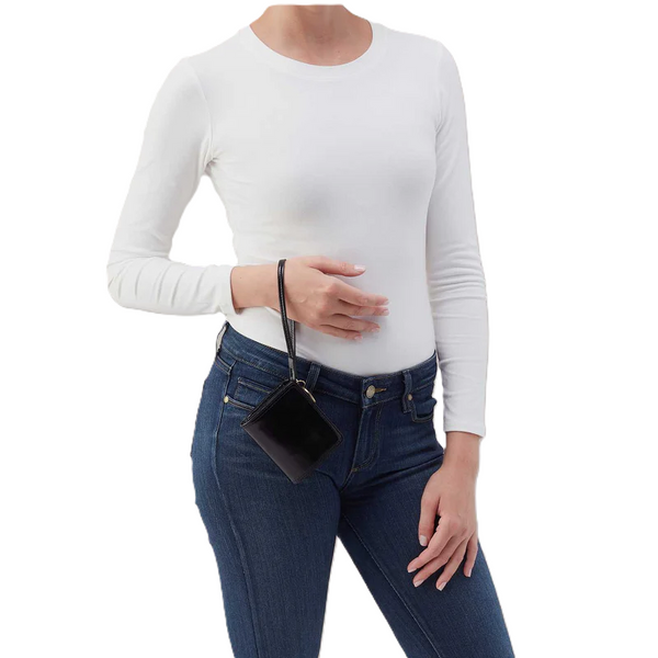 Hobo Coin Wristlet Wallet / Black