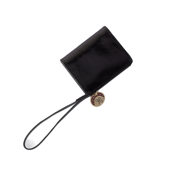 Hobo Coin Wristlet Wallet / Black