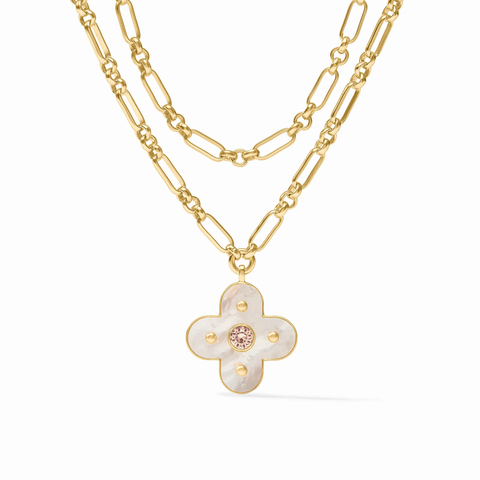 Julie Vos Colette Statement Gold Necklace / Champagne