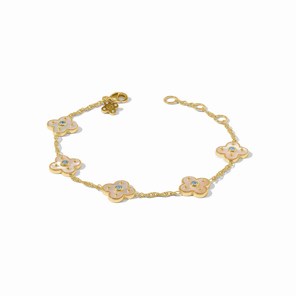 Julie Vos Colette Delicate Bracelet / Chalcedony Blue