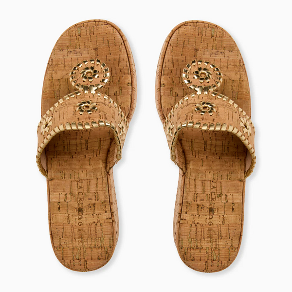 Jack Rogers Women's Jacks Mid-Wedge / Cork Gold