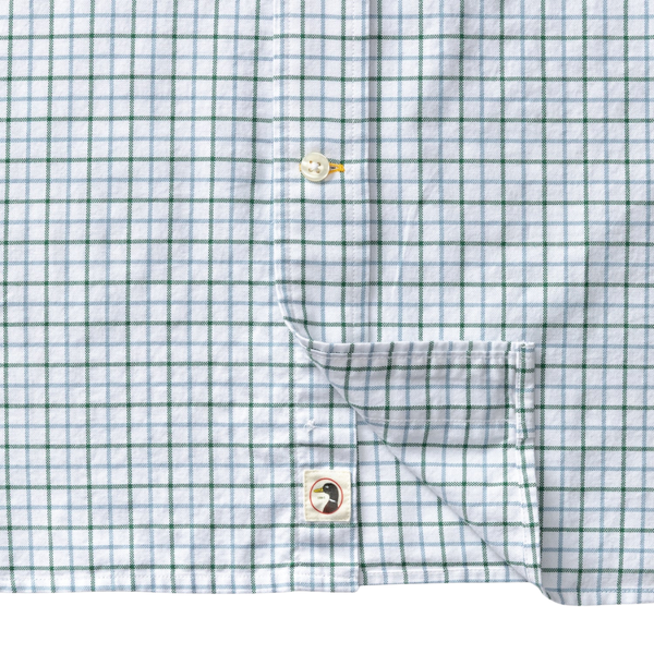 Duck Head Men's L/S Cotton Oxford Sport Shirt - Kline Plaid / Hunter Green