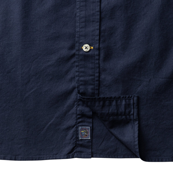 Duck Head Men's L/S Cotton Oxford Sport Shirt - Beck Solid / Deep Navy