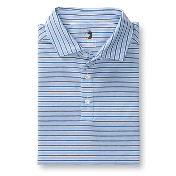 Duck Head Men's Summerford Performance Jersey Polo / Serenity Blue