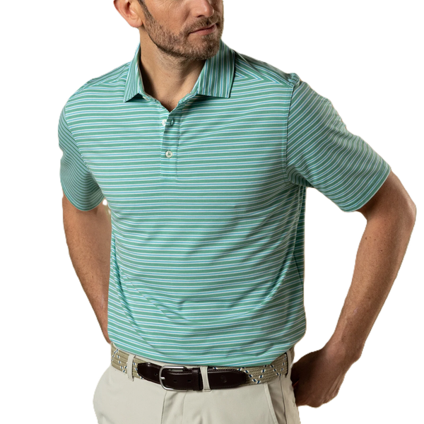 Duck Head Men's Summerford Performance Jersey Polo / Aspen Green