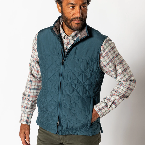 Duck Head Men's Fremont Sport Performance Quilted Vest / Orion Blue
