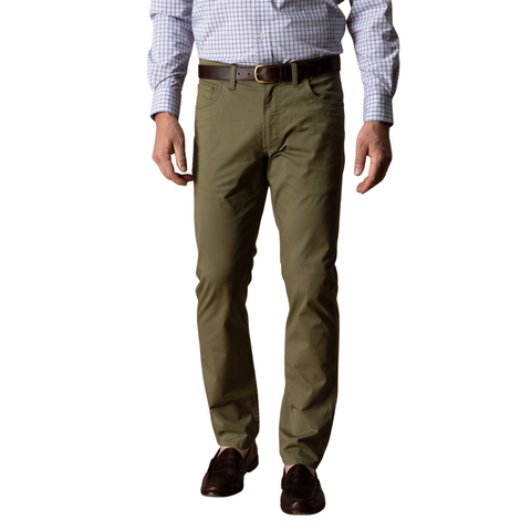 Duck Head Men's Shoreline Twill 5-Pocket Pant / Moss Green