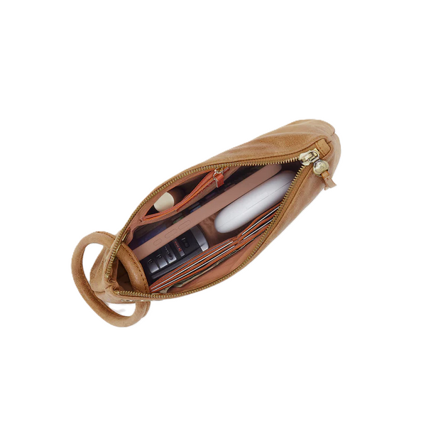 Hobo Daisy Daze Large Wristlet / Whiskey Buffed Leather