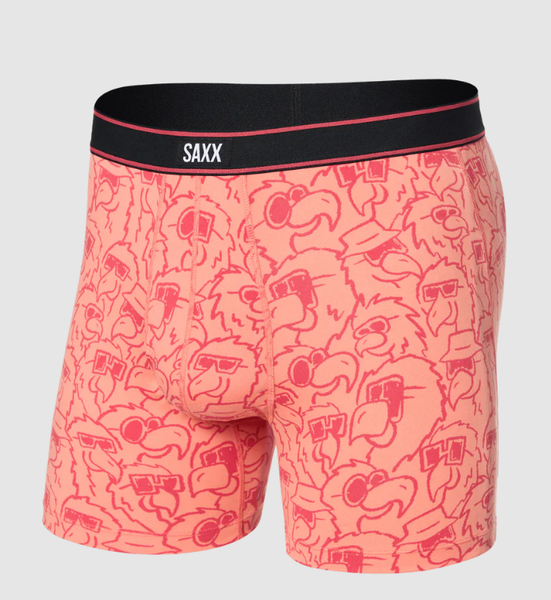 Saxx Men's Daytripper Boxer Brief / Parrot Party - Fusion Coral