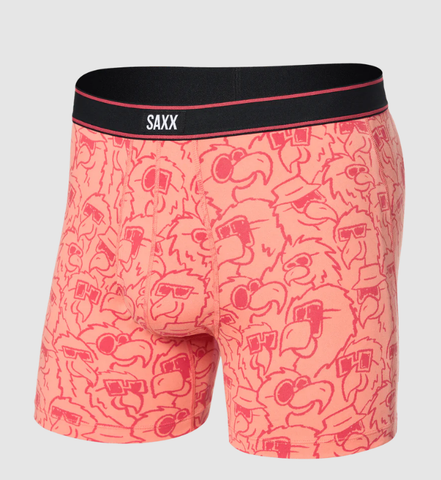 Saxx Men's Daytripper Boxer Brief / Parrot Party - Fusion Coral