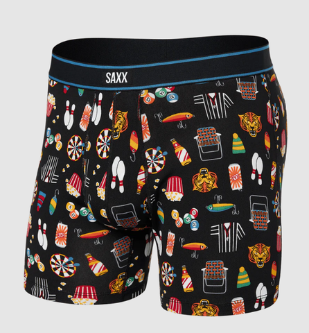 Saxx Men's Daytripper Boxer Brief / Types of Stripes - Black