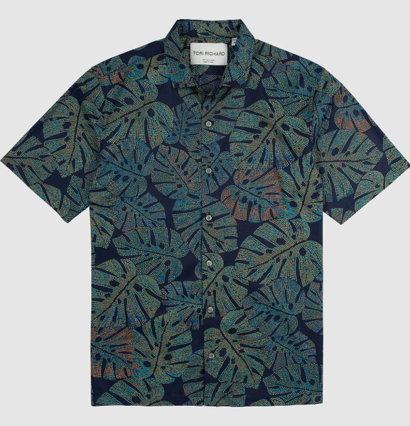 Tori Richard Men's Dot Dot Dot S/S Shirt / Navy