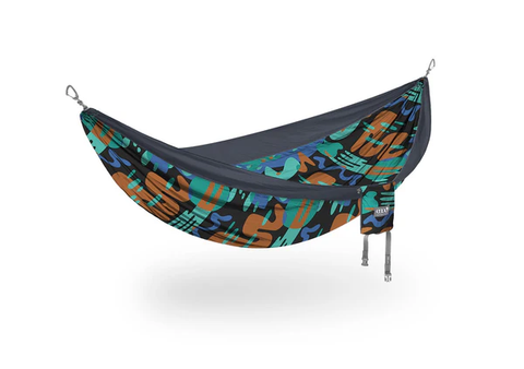 Eagles Nest Outfitters DoubleNest Print Hammock/ Lagoon-Charcoal