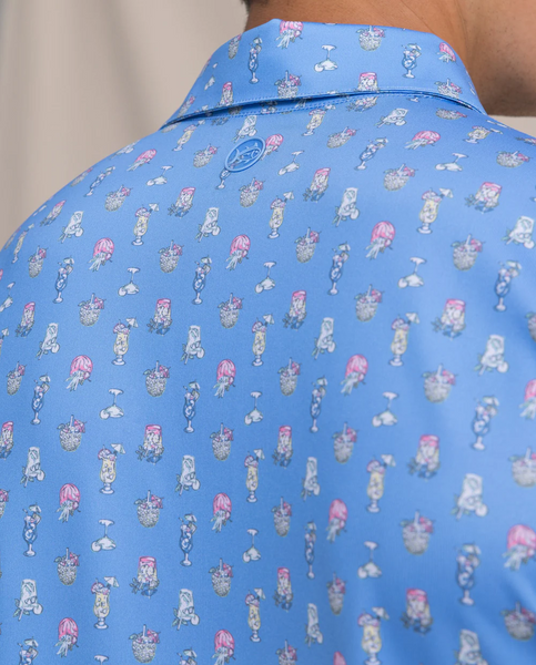 Southern Tide Men's Driver Tropical Drink Polo / Ocean Channel