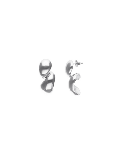 Uno de 50 Essentia Chunky Double Teardrop SP Earrings