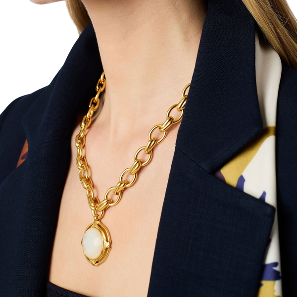 Julie Vos Essex Mother of Pearl Statement Necklace