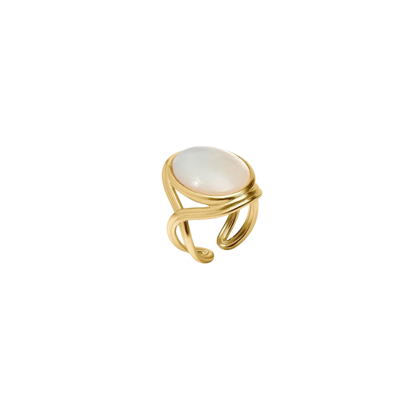 Julie Vos Essex Mother of Pearl Statement Ring