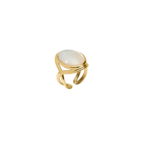 Julie Vos Essex Mother of Pearl Statement Ring